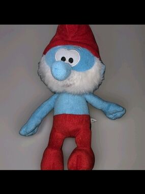 The Smurfs PAPA SMURF Plush 16.5" Stuffed Animal Doll Nanco 2011 Soft Toy